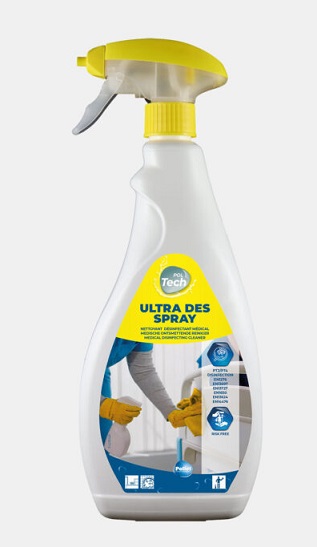 Poltech Ultra Des Spray - Desinfektionsreiniger für Oberflächen - 750 ml